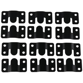 iuniq 6 Pairs Flush Mount Bracket Black Photo Frame Hooks Heavy Duty Stainless Steel Interlock Hanging Buckle Z Clips Headboard Wall Mounting Brackets Picture Hanger Hanging Buckle with Screws