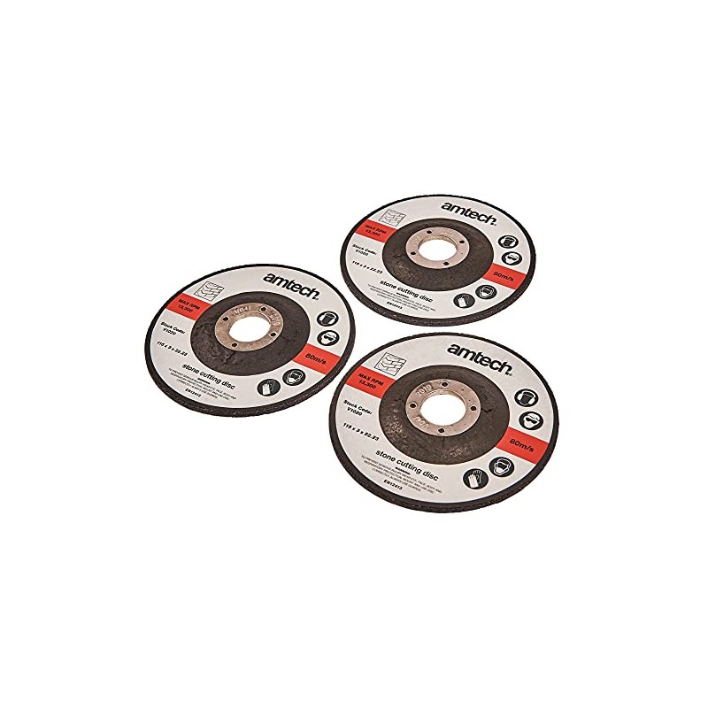 Amtech V1020 3 Piece 115mm stone cutting disc set