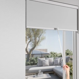 Myshade Telescopic Push Pull Adjustable Draw Rod for Cordless Window Shades Cellular Shades Roller Shades Zebra Blinds 16.5"-29.5"