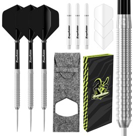 MageRabbit Professional Darts Tungsten Set, Steel Tip Darts 90% Tungsten with 22Grams, and 6pcsTungsten dart Flights, 6pcs Dart Shafts and Wallet,Steel Tip darts, tungsten darts Set