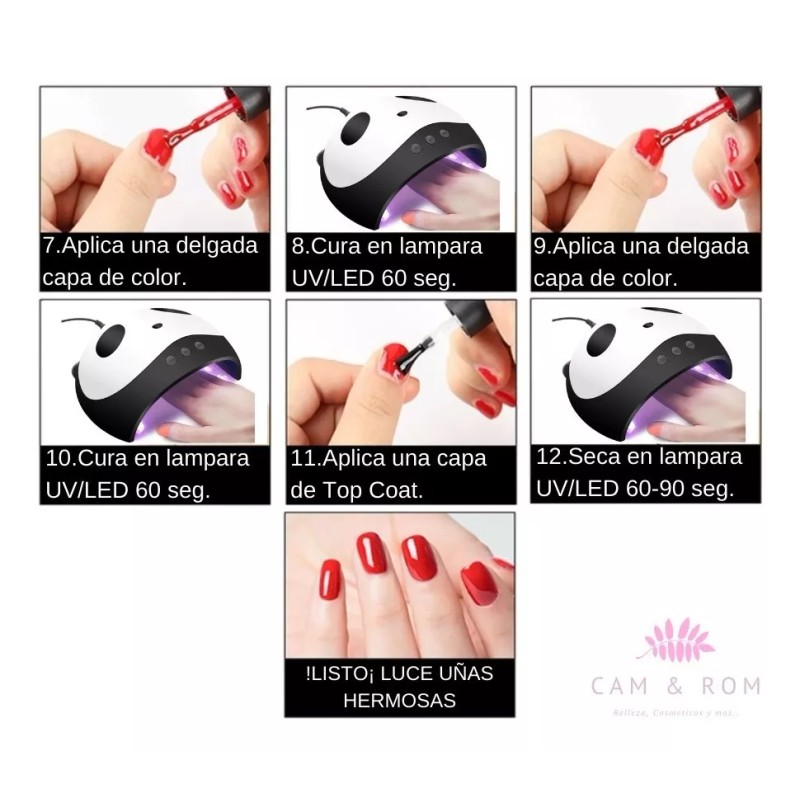 Rj Kit Gel Semipermanente Esmalte 2 Gamas+base+top+lima+aceite