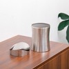 Stainless Steel Desk Trash Can, Swing Lid Mini Desk Garbage