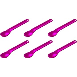 TalkTools Wee Smooth Magenta Spoons | Provides oral awareness during feeding | Encourages lip closure | Normalize acceptance of foods (Wee Smooth, 6 Pack)