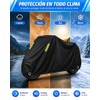 EASYTAO Funda para Moto, Cubre impermeable Tamaño Grande 245cm-105cm-125cm