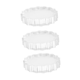 TEHAUX Acrylic Stamp Handle Plate 3pcs Round Stamp Blocks for Scrapbooking Photo Album Diy Easy to Clean Material