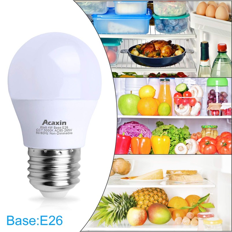 Acaxin LED Refrigerator Light Bulb 4W 40Watt Equivalent, Waterproof Fridge