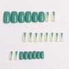 BFY Green Press on Nails Short Square Fake Nails, Spring