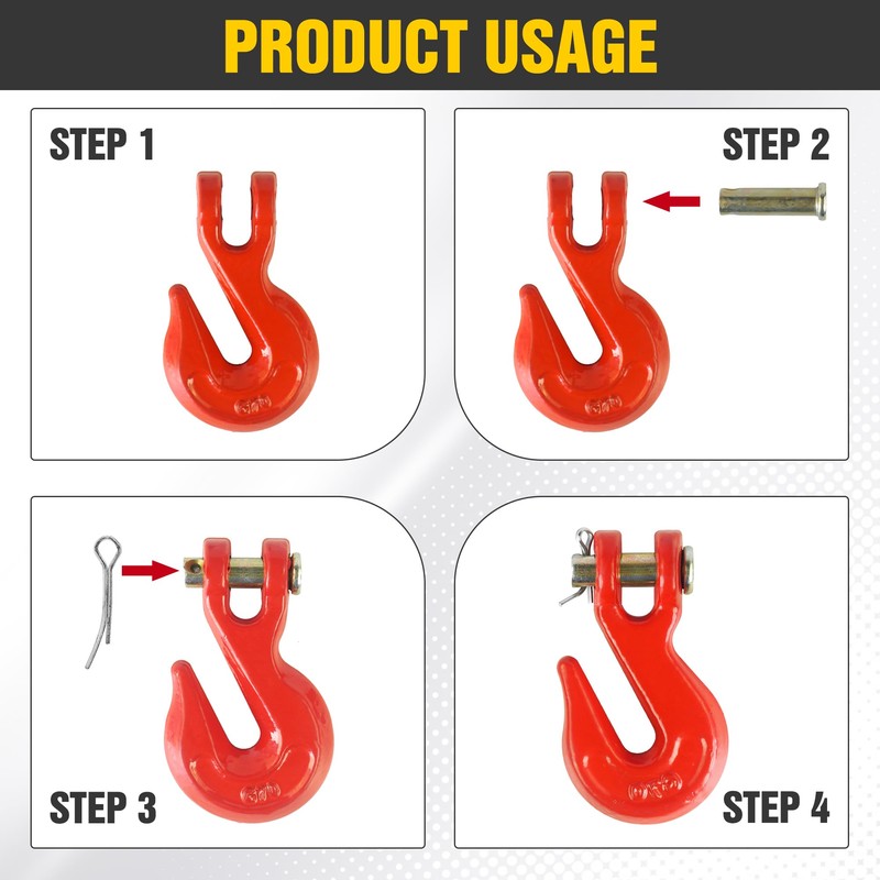5/16" Clevis Grab Hooks 4 Pack – Heavy Duty G70