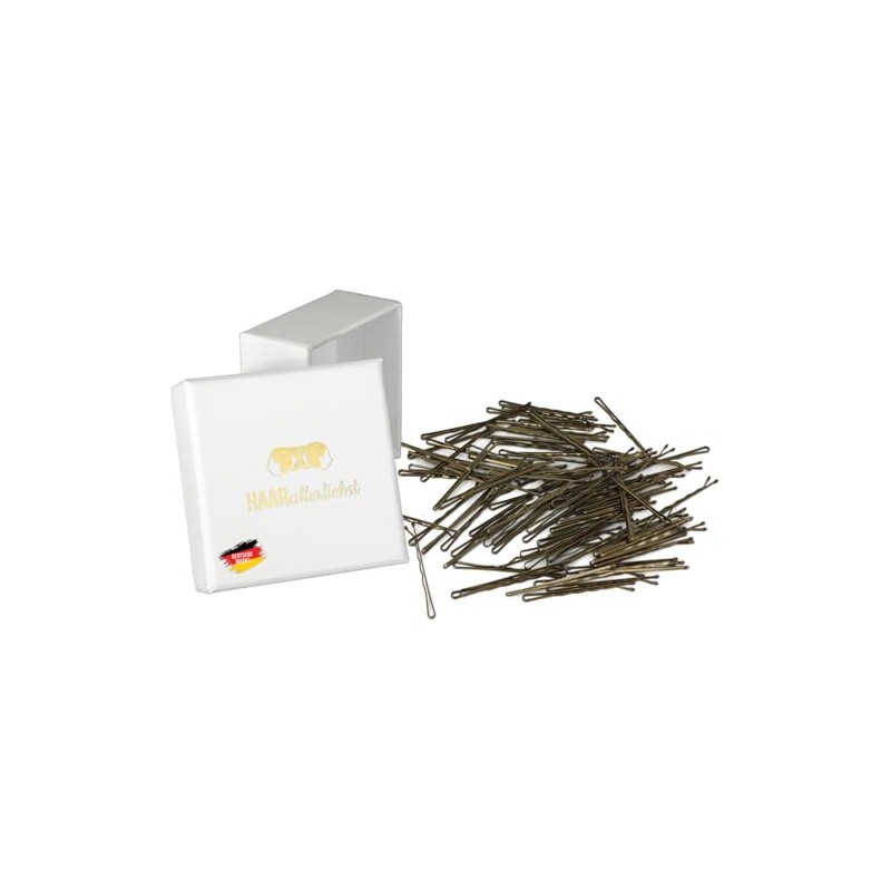 HAARallerliebst Hair Clips (50 Pieces | Gold | 5 cm)