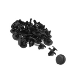 ACROPIX 7mm Hole Universal Push Fasteners Rivets Fender Clips Black - Pack of 20