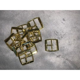 Unbranded Lot 12 (1 dozen) GOLD metal Prong BELT Buckle Buckles sewing craft 1" opening