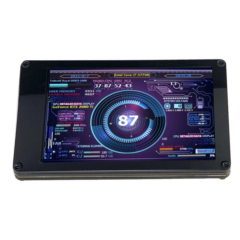 Computer Temp Monitor 3.5 Inch IPS USB Mini Screen Temperature