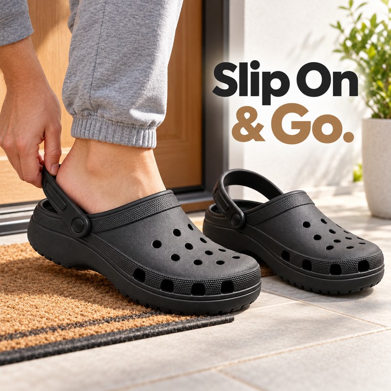 Unisex Lightweight Clog Slippers for Indoor & Outdoor Wear –