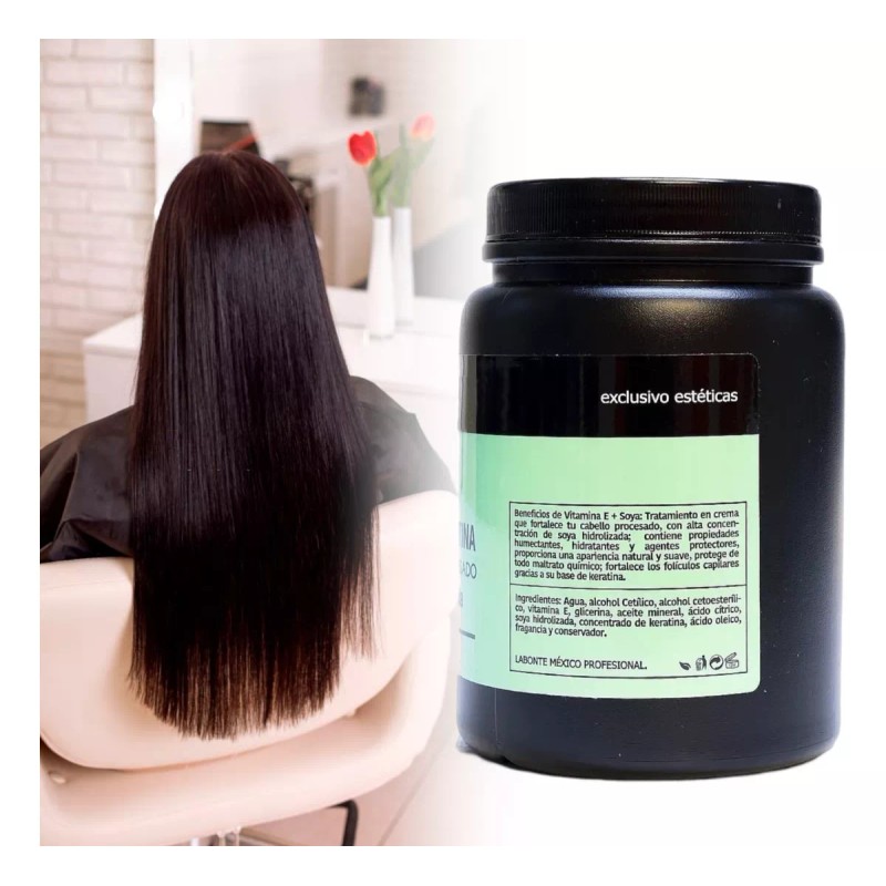 Salerm Cosmetics Shampoo Y Vitamina E Keratina + Soya 1kg