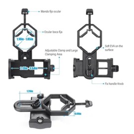 Pomya Soporte Universal,Adaptador de Teléfono con Lente Telescópica,Clip del Teléfono Móvil,Telescopios, Microscopios y Lámparas de Hendidura.