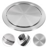 Cabilock Round Recessed Counter Top Covers Stainless Steel Trash Bin