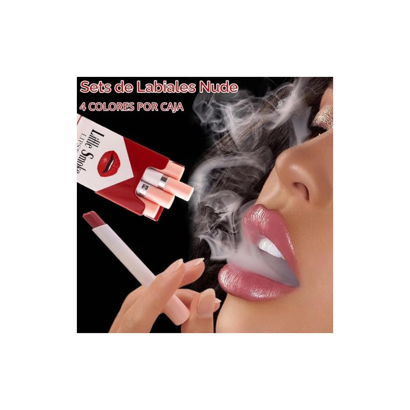 4 PCS Labiales, Balsamo Labial, Labial Hidratante, Mate Lápiz Labials,