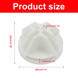 Kyuionty 40 Pcs Wire Cube Connectors, Plastic Grid Cube Organizer Connector for Modular Closet Storage Organizer & Wire Shelving (White)