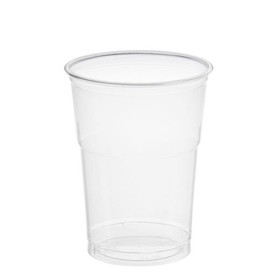 50 piece drinking cups, "Hurricane", PET, 0,4 liter, Diameter 9,5 centimeter, 12,5 centimeter, crystal clear, Papstar 11312
