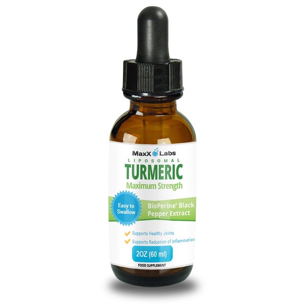 Liquid Turmeric Curcumin Supplements - Highest Potency 800mg - Turmeric Curcumin with Black Pepper Extract - Antioxidant - Tumeric Supplements w/Bioperine - Non-GMO - 2oz