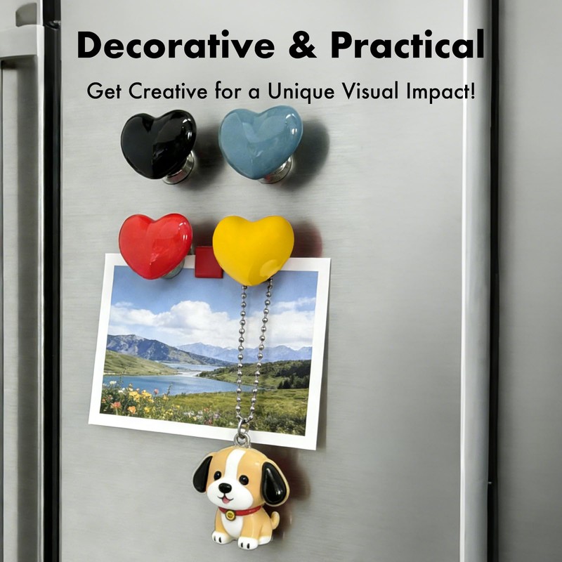 JDHTMTCBGX 4 Pack Colorful Ceramic Magnetic Hooks, Heavy-Duty Hold for