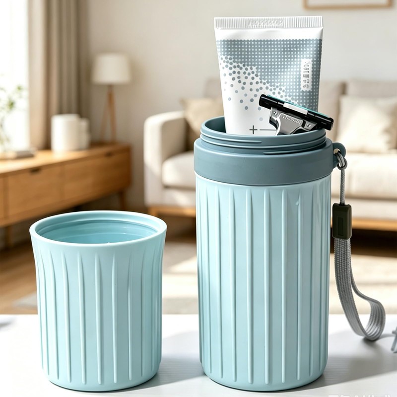 2pcs Travel Toothbrush Cup, Toothbrush Holder Toothpaste Storage Box Multifunctional