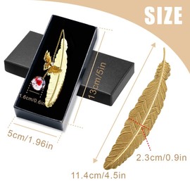 LICHUANUK Metal Bookmark, Feather Butterfly for Birthday Gift, Book Lover, Reader, Teacher, Women, Mother, Friends, Students