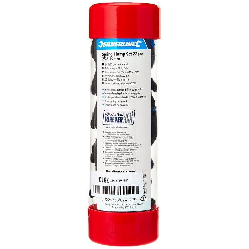 Silverline 620284 Spring Clamp Set 22pce 25 and 19 mm