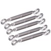 5Pcs Turnbuckle Hook and Eye Wire Rope Tension 304 Stainless