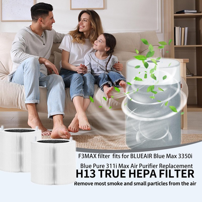 HOSECES F3MAX Air Purifier Filter Replacement for Blueair Blue Max