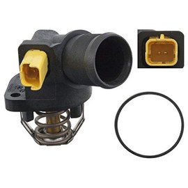 febi bilstein 170586 Thermostat with Housing, Gasket and Temperature Switch, Pack of 1