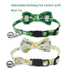 HKYLRAT 2 Pack St. Patrick Day Cat Collar with Bow