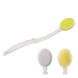 Hsthe Sea 3 in 1 Back Scrubber for Shower, Back Lotion Applicator with Long Handle and 3 Interchangeable Heads, for Improving Blood Circulation, Cellulite Massage