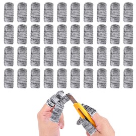 Wanmu 40 Pcs Cut Resistant Finger Cots, Reusable Anti-Cut Fingertip Covers Finger Tips Protector Gloves, Breathable Thumb Finger Bed Guards Sleeves for Kitchen Food Cutting Sculpture Work Supplies