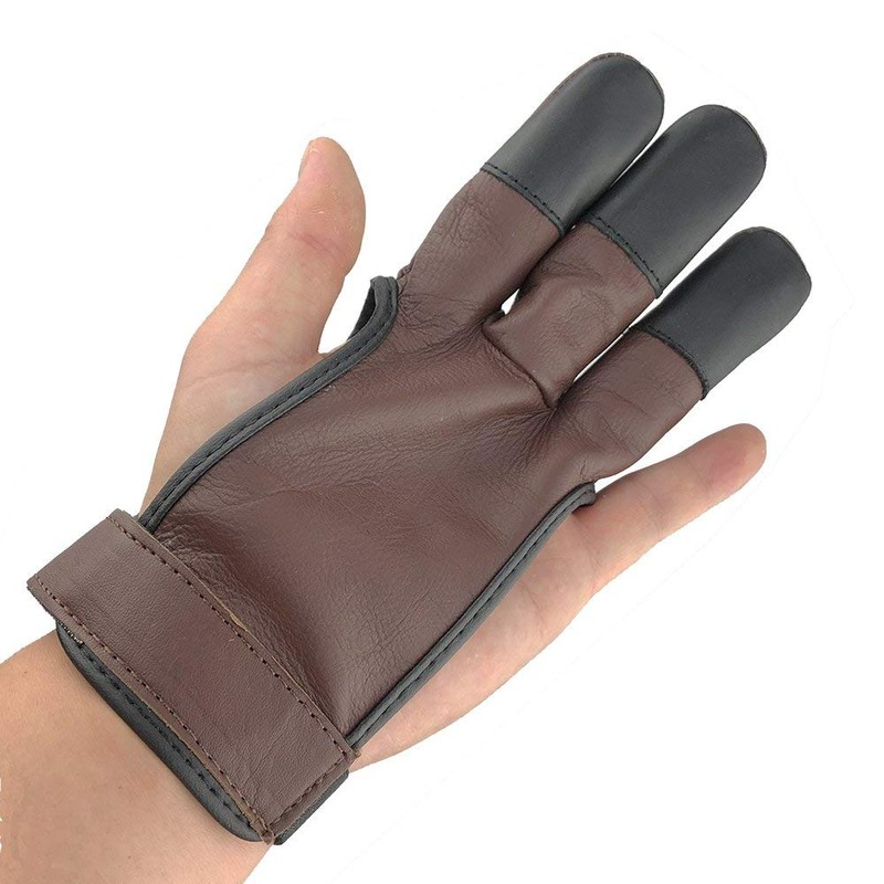 longbowmaker Traditional Shooting Glove 3 Finger Leather Archery Gloves Finger