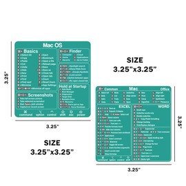 Mac Shortcut Sticker - Mac OS Shortcuts Sticker (M1+Intel) + Word/Excel, Laptop Keyboard Shortcuts Stickers for MacBook, Compatible with 13-16 Inch MacBook Air/Pro
