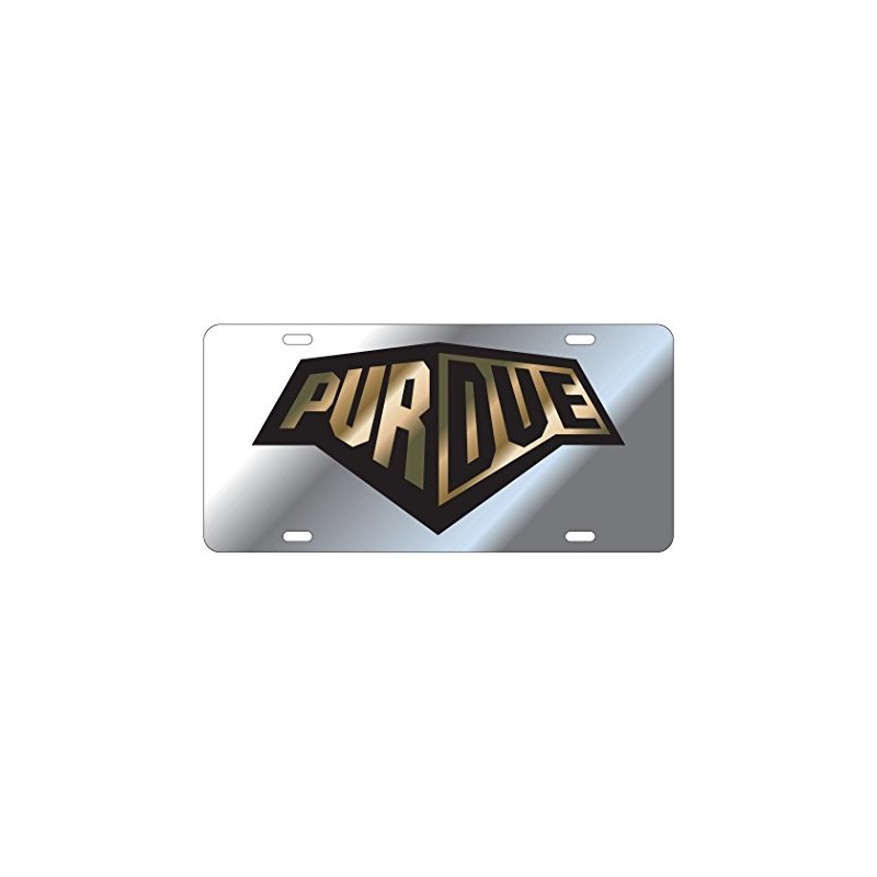 Universidad de Purdue Boilermakers Mirrored tren License Plate Tag