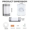 CLOUDY BAY LED 3 Color Wall Sconce,Wall Lighting,3000K/4000K/5000K Color Temperature