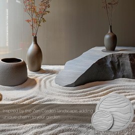 HOME EDIT Plant Saucer - Quick Dry Diatomaceous Earth Plant Saucers for Indoors Plant Water Catcher Tray, 2 Pack Water Absorbing Stone Plant Trays for Pots - Round 7&12 Inch Plant Saucer, Light Grey