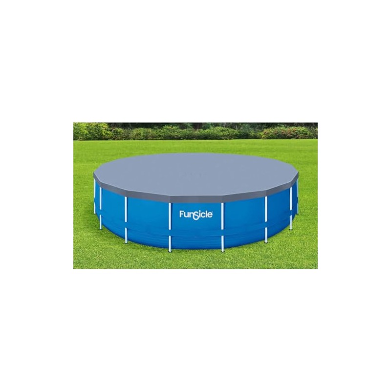 Funsicle 18 Foot Durable Round Pool Cover with Adjustable Drawstring