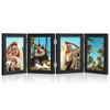 DUENPY 4 Folding 5x7 Picture Frame Horizontal Engineered Wood Accordion