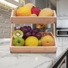 PALM NAKI® Bamboo Fruit Basket 2-Tier - Sturdy & Attractive