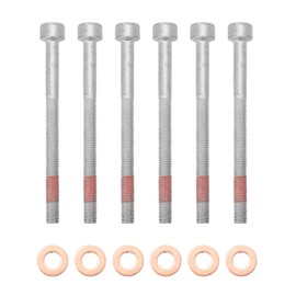 Konuooer 6 x Fuel Injector Copper Sealing Ring + 6 x Injector Holder 6110170060 for W203 W204 W169 W164 W212 W211 Sprinter W906 Vito Viano A0009902907 Injectors Copper Sealing Rings