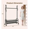 ANJIYP Rolling Clothes Drying Rack with Lockable Wheels, Heavy Duty