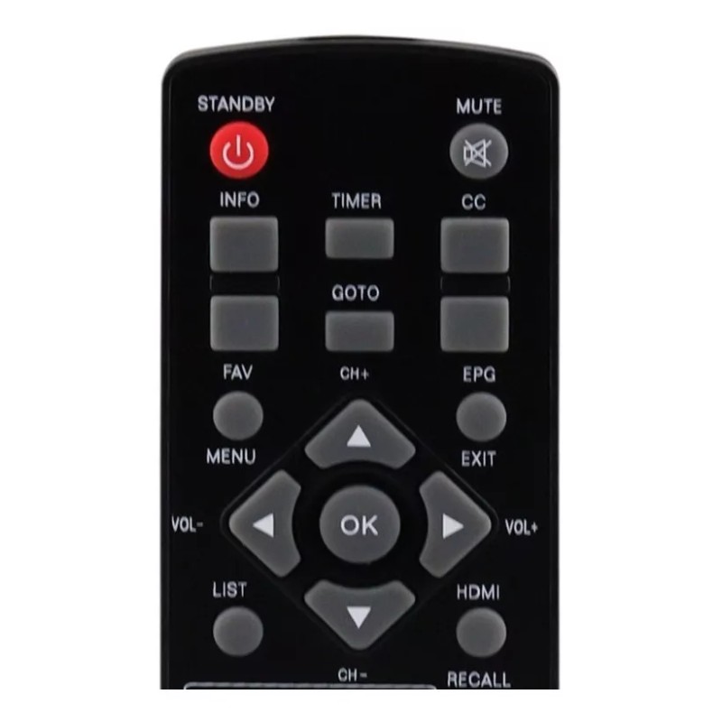 Control Remoto Decodificador Coby Dtv-700