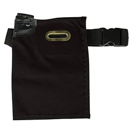 BankSupplies Locking Server Belt Bag - 7W x 9H - Nylon Fabric - Black - Heavy Duty Nylon Zippers - 1-3/4 in x 3/8 Oval Money Slot - Adjustable Waist Belt