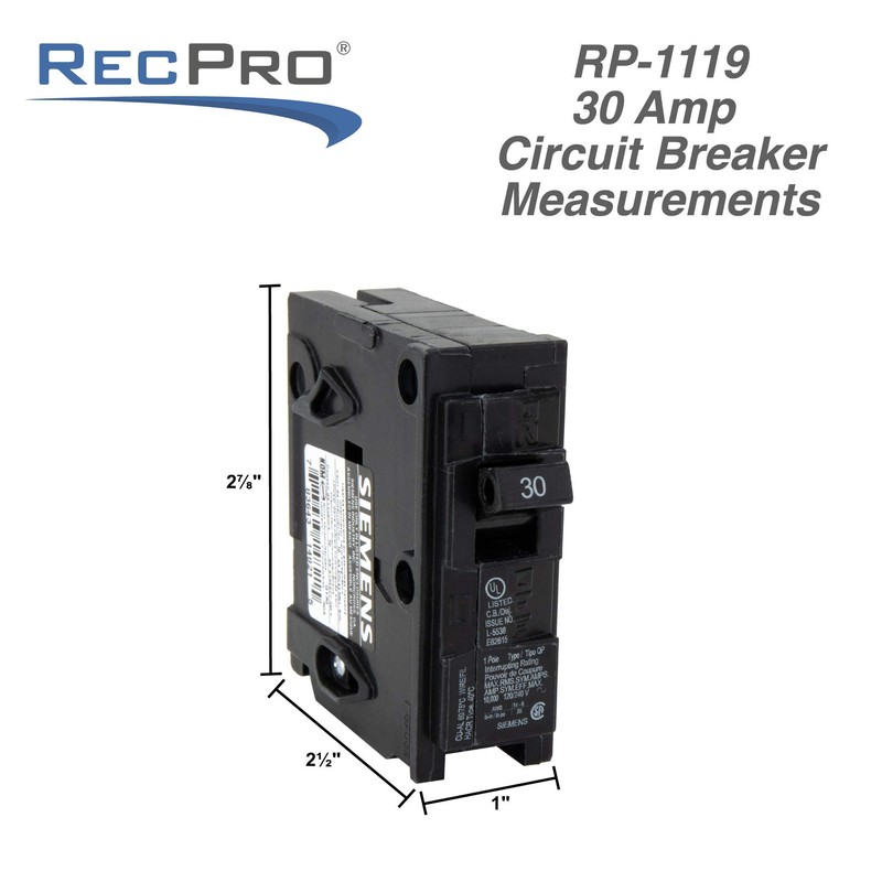 RecPro RV Circuit Breaker 30 Amp Q130 | Camper Breaker