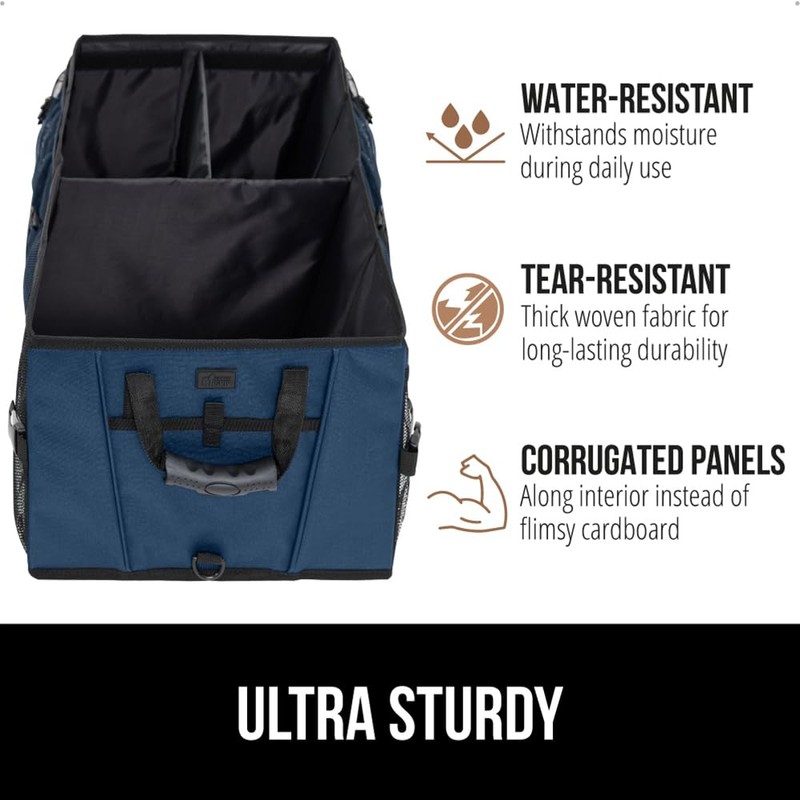 GORILLA GRIP Large Capacity Sturdy Trunk Storage Organizer, Slip and