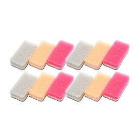 Duskin Sponge, Soft Type, For Kitchen, 12 Pieces, Kitchen Sponge, Oil Stain and Long Lasting (3 Colors Set x 4 Set)