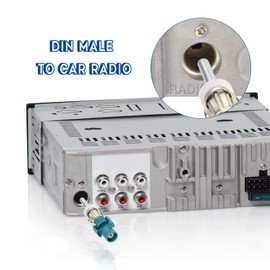 Eightwood Car Radio Antenna Adapter Plug Fakra Z Plug to Motorola DIN Plug Universal Vehicle Converter Connect Truck SUV Car Audio Head Unit Radio Stereo Receiver Antenna